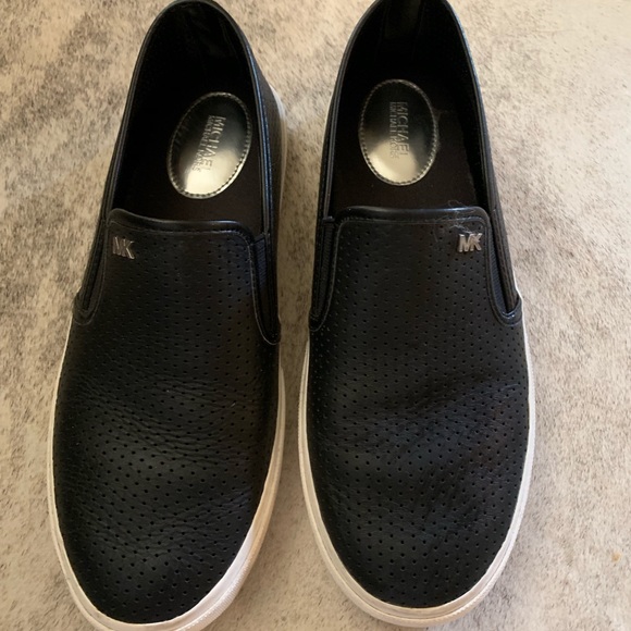 Michael Kors Shoes - Michael Kors (leather looking) slide tennis shoes